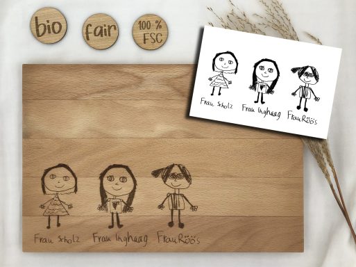 Eigene Kinderzeichnung, Schneidebrett, Frühstücksbrett, Geschenk für Mama, Papa, Geburtstagsgeschenk, eigenes Motiv auf Holz. Eigene Kinderzeichnung, Schneidebrett, Frühstücksbrett, Geschenk für Mama, Papa, Geburtstagsgeschenk, eigenes Motiv auf Holz.